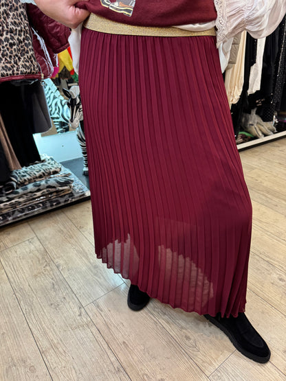 Jupe gde taille bordeaux