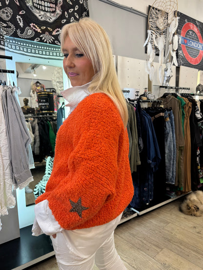 Pull bouclette orange