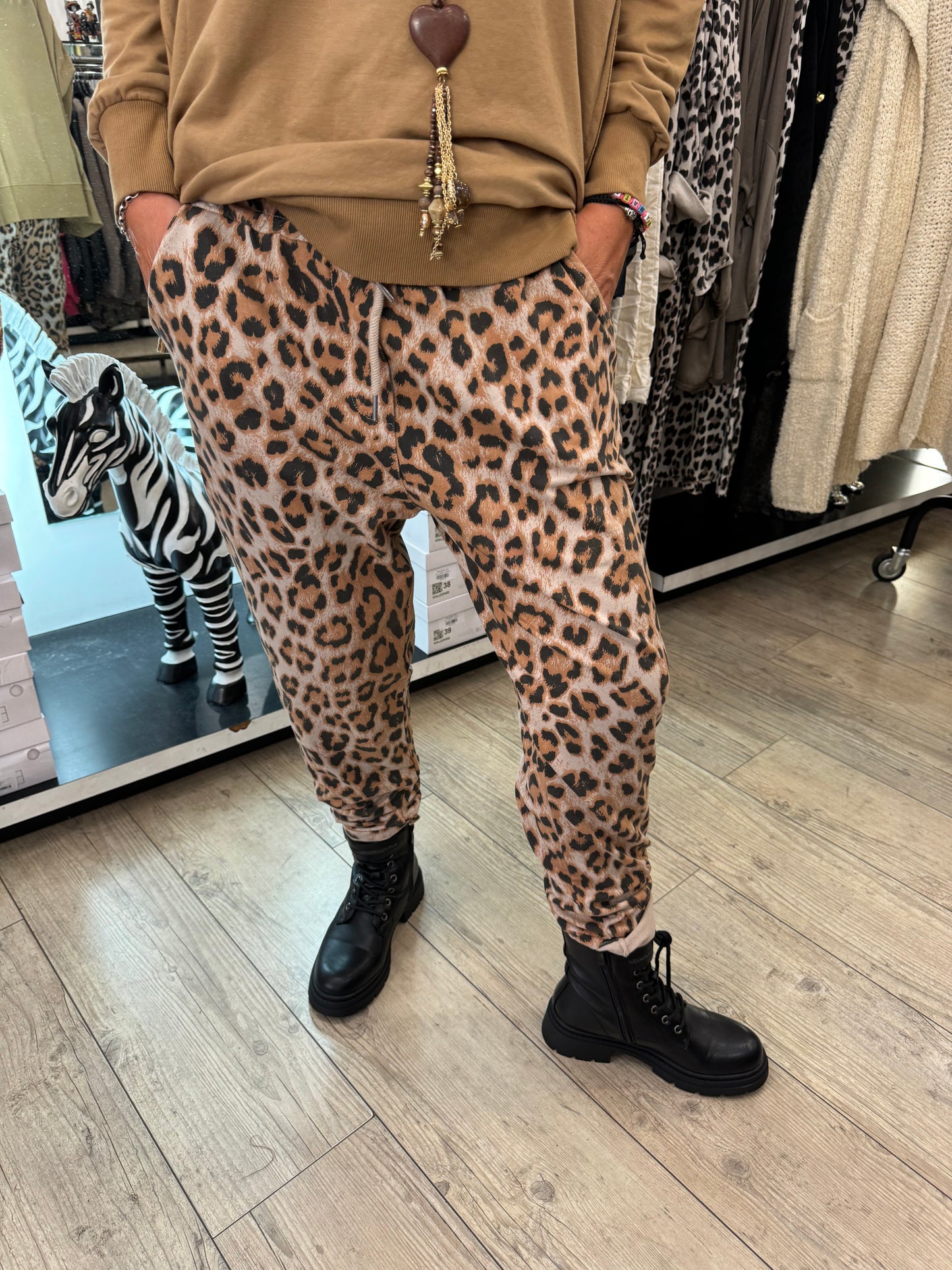 Pantalon jogging Léo camel gde taille